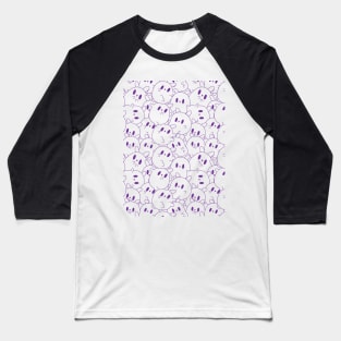 Kawaii Bunnies Purple Baseball T-Shirt